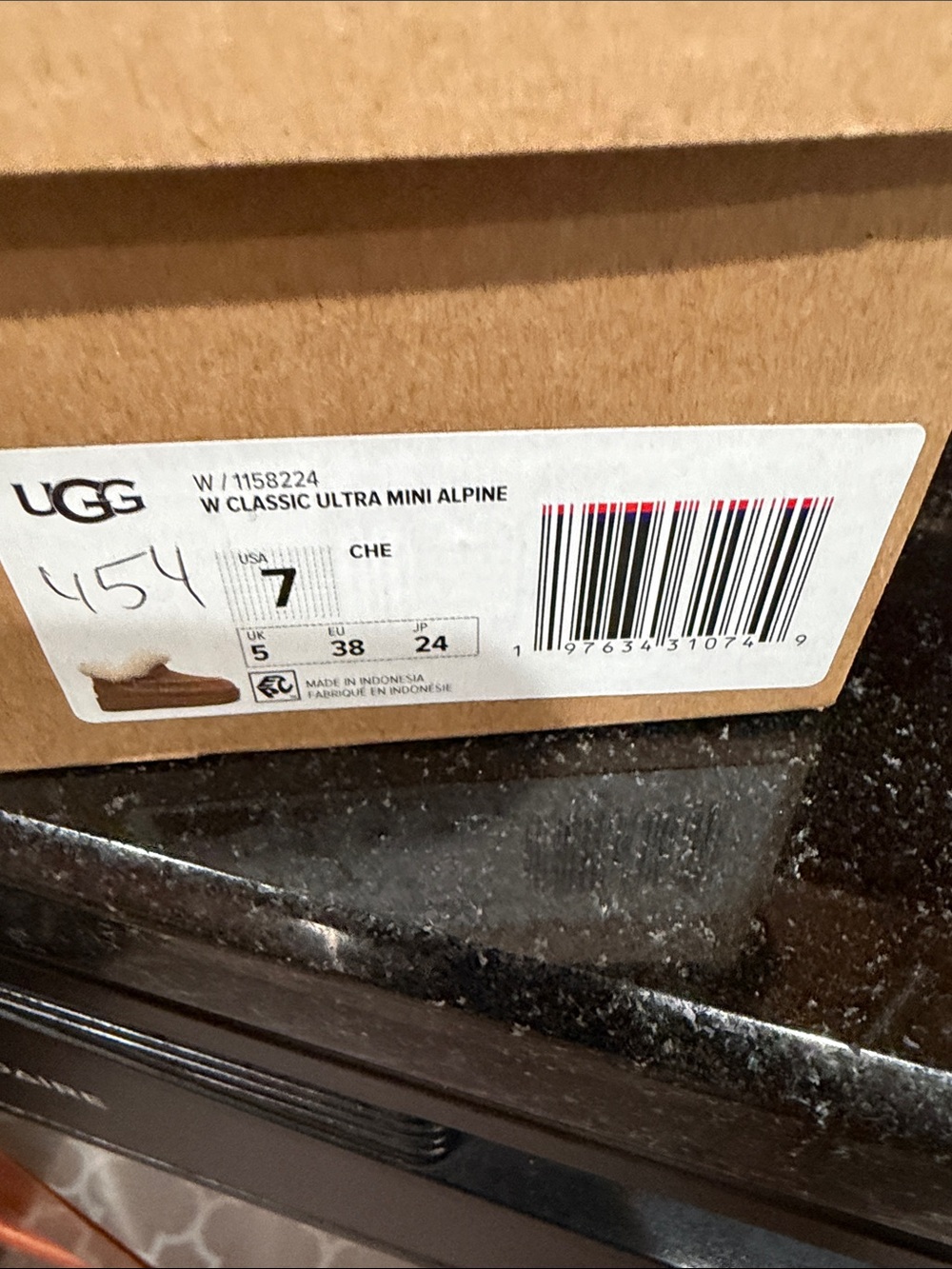 UGG women Chestnut Suede Shearling Moccasin Boots - Picture 6 of 7